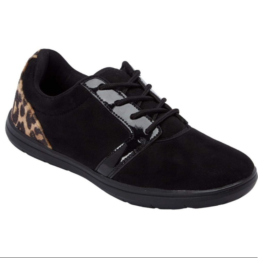 Black and Leopard Sneakers